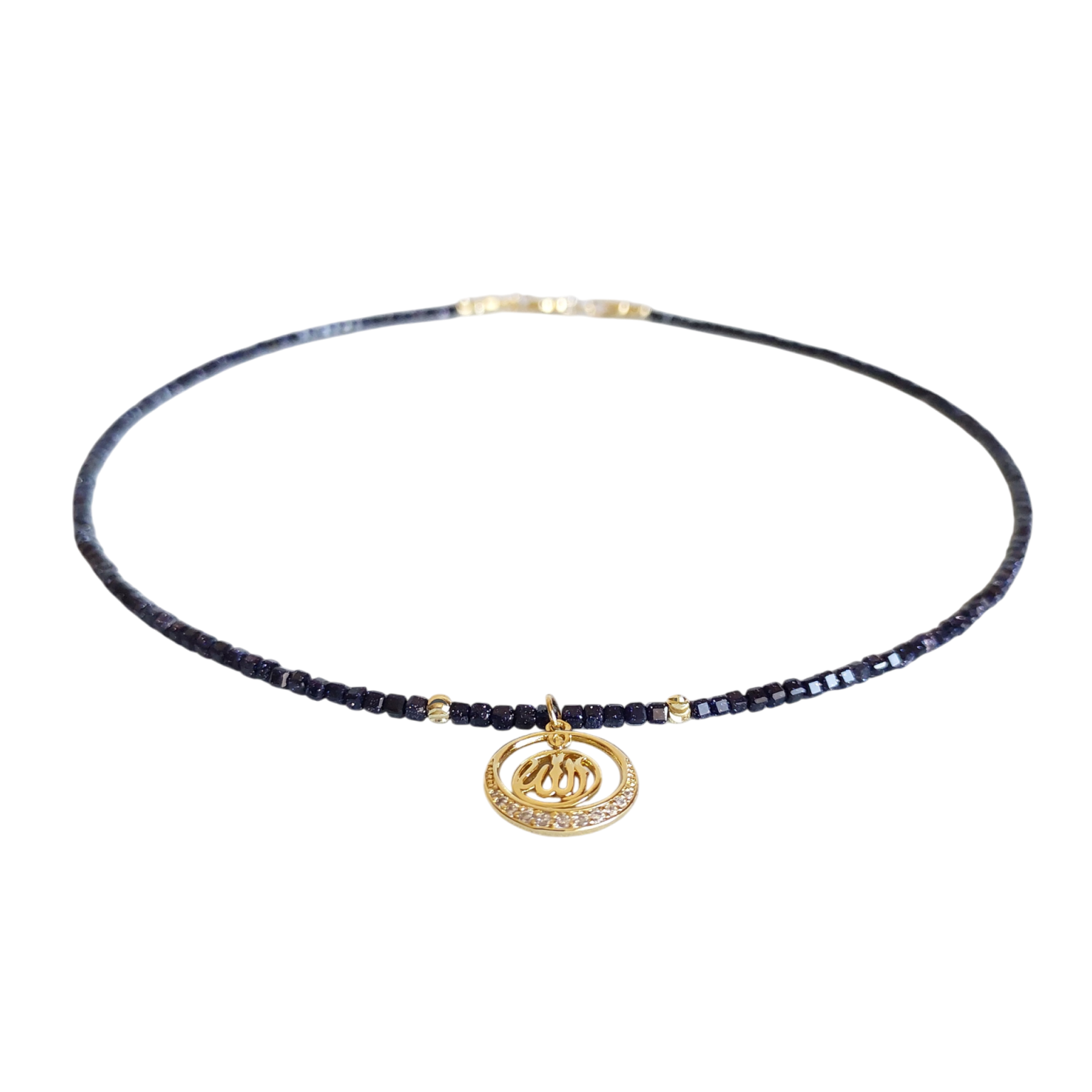 Жіночий чокер з синього авантюрину